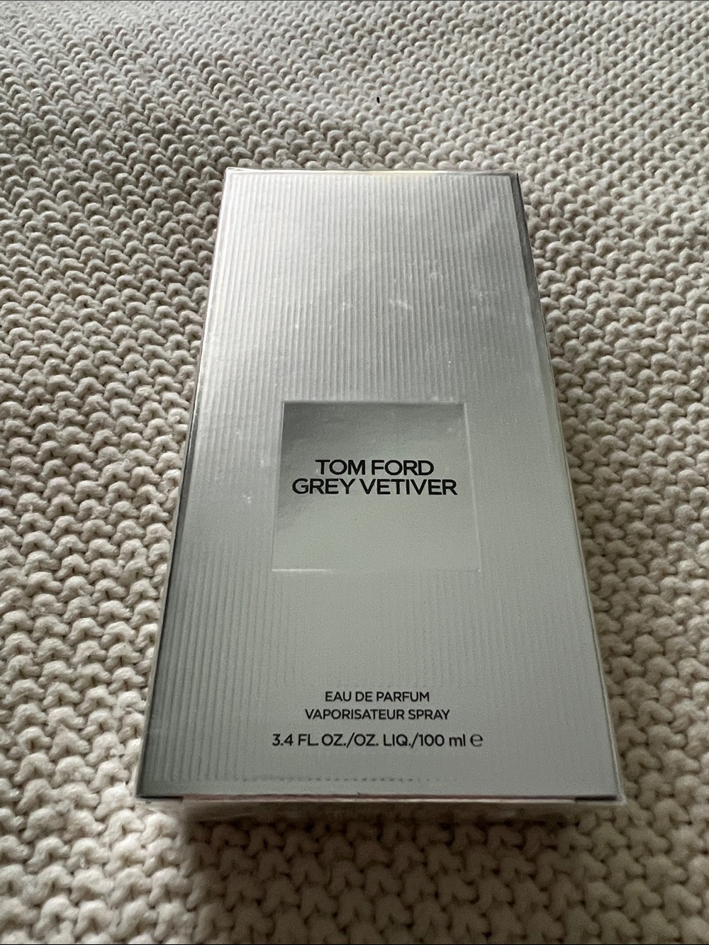 Tom Ford Grey Vetiver - Metallic Silver Packaging